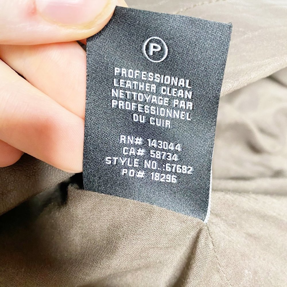 7 FOR ALL MANKIND Real Grey Leather Moto Jacket S - Picture 8 of 15